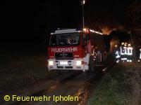 Scheunenbrand in Hellmitzheim