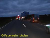 LKW umgekippt