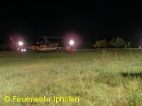 Ausleuchten für Rettungshubschrauber