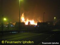 Schreinerei in Vollbrand