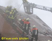 Brand eines Garagendachstuhls