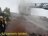 Brand eines Garagendachstuhls