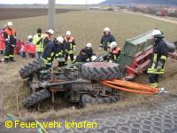 Verkehrsunfall Traktor Rödelsee