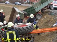 Verkehrsunfall Traktor Rödelsee