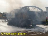 Brand Häcksler in Willanzheim