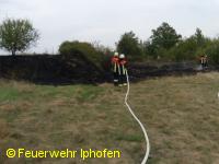 Bahndammbrand zwischen Iphofen und Mainbernheim