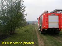 Bahndammbrand zwischen Iphofen und Mainbernheim