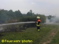 Bahndammbrand zwischen Iphofen und Mainbernheim