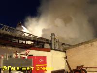 Schreinerei im Vollbrand