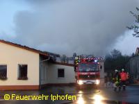 Schreinerei im Vollbrand