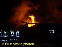 Schreinerei im Vollbrand