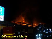 Schreinerei im Vollbrand