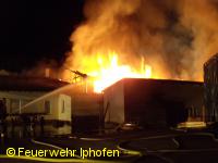 Schreinerei im Vollbrand