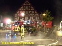 Schreinerei im Vollbrand