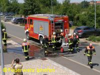 PKW-Brand am Bahnhof Iphofen