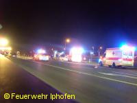 Verkehrsunfall B8 im Kreuzungsbereich