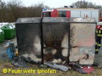 Brand Altkleidercontainer