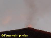 Offene Flammen aus dem Kamin