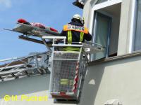 Person schon auf dem Korb ...