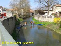 Scheunenbrand Obernbreit: Aufgestauter Breitbach