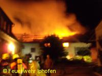 Brand landwirtschaftliches Anwesen in Hellmitzheim