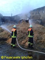 Brand landwirtschaftliches Anwesen in Hellmitzheim